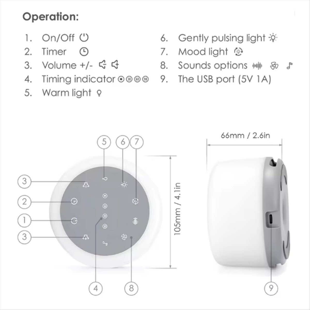 M85K Taşınabilir Uyku Ses Maki - White Noise Machine Baby incelemesi ve fiyatı